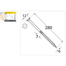 DMX  310628 - CS 06280 Wkręt ciesielski 6x280 - (100/op)